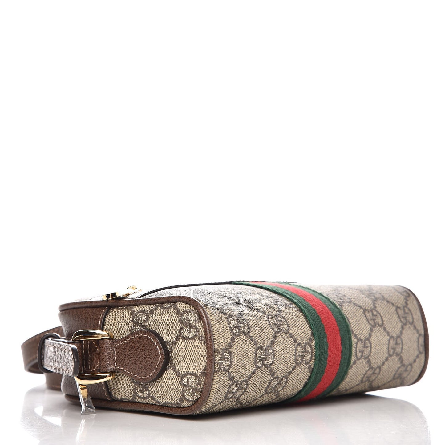 GG Supreme Monogram Web Mini Ophidia Shoulder Bag Brown