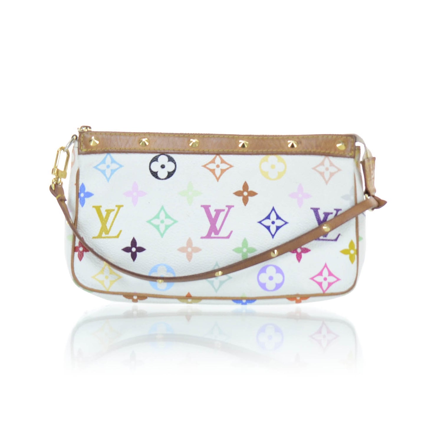 Monogram Multicolor Pochette Accessories White