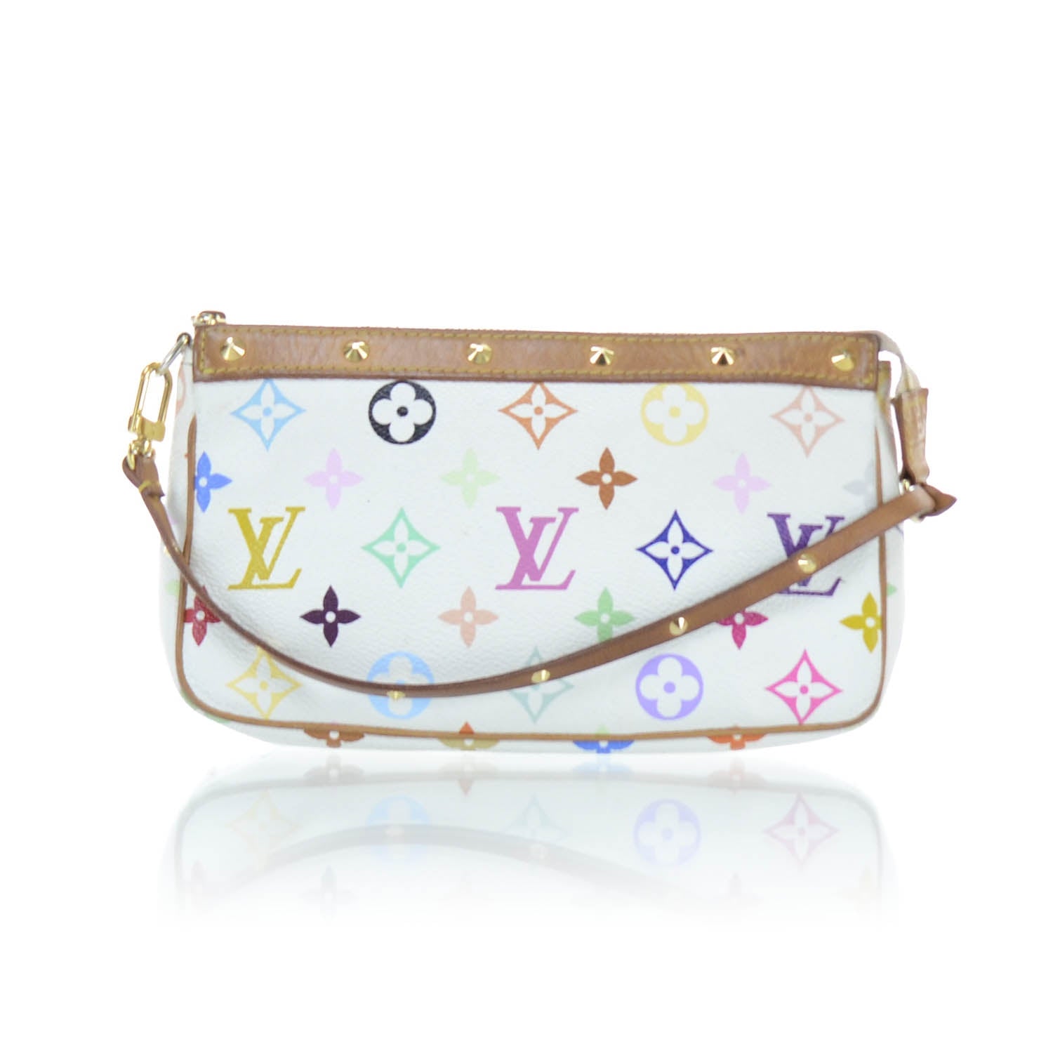 Louis Vuitton Monogram Multicolor Pochette Accessories White 1 of 10