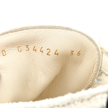 Chanel Cotton Grosgrain Broderie Lace Up Espadrilles 36 White Black 8 of 9