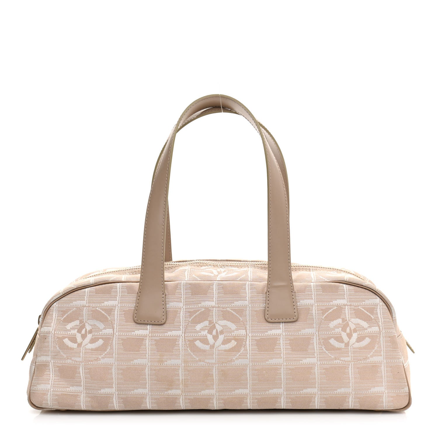 Chanel Nylon Travel Bowler Beige 1 of 10