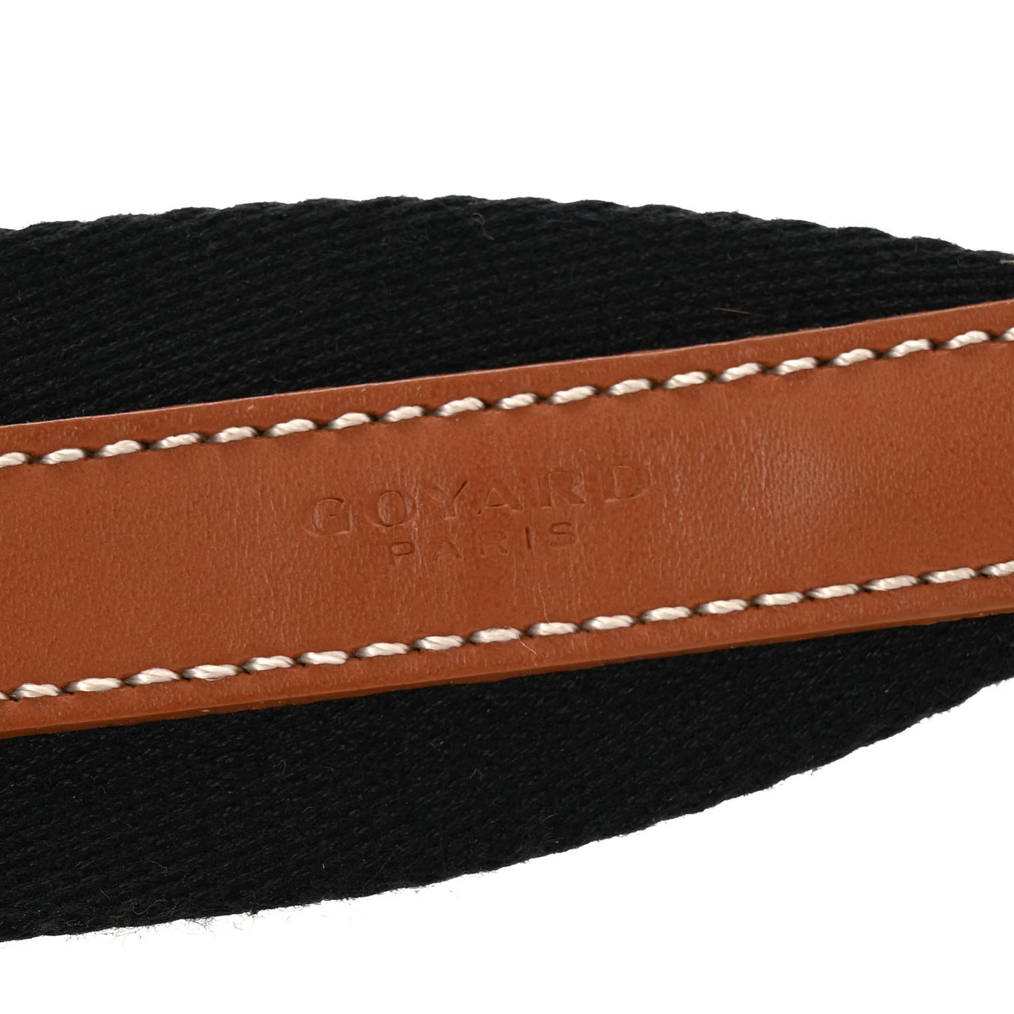 Canvas Calfskin Adjustable Shoulder Strap Black
