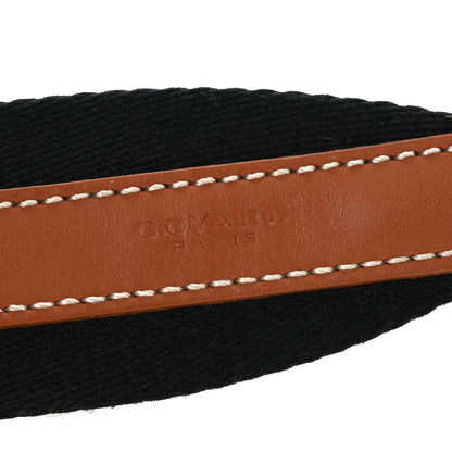 Goyard Canvas Calfskin Adjustable Shoulder Strap Black 3 of 8
