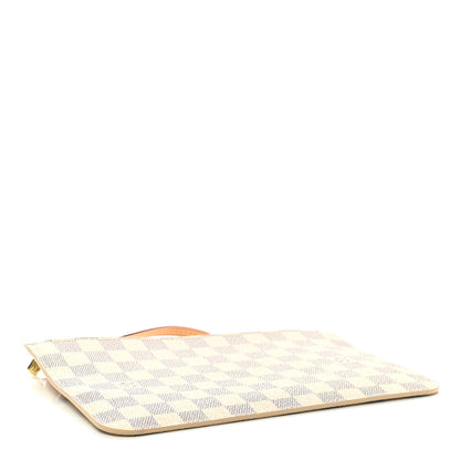 Louis Vuitton Damier Azur Neverfull MM GM Pochette Rose Ballerine 4 of 7