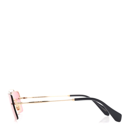 Miu Miu Metal Rectangle Sunglasses SMU 59T Pink 3 of 9