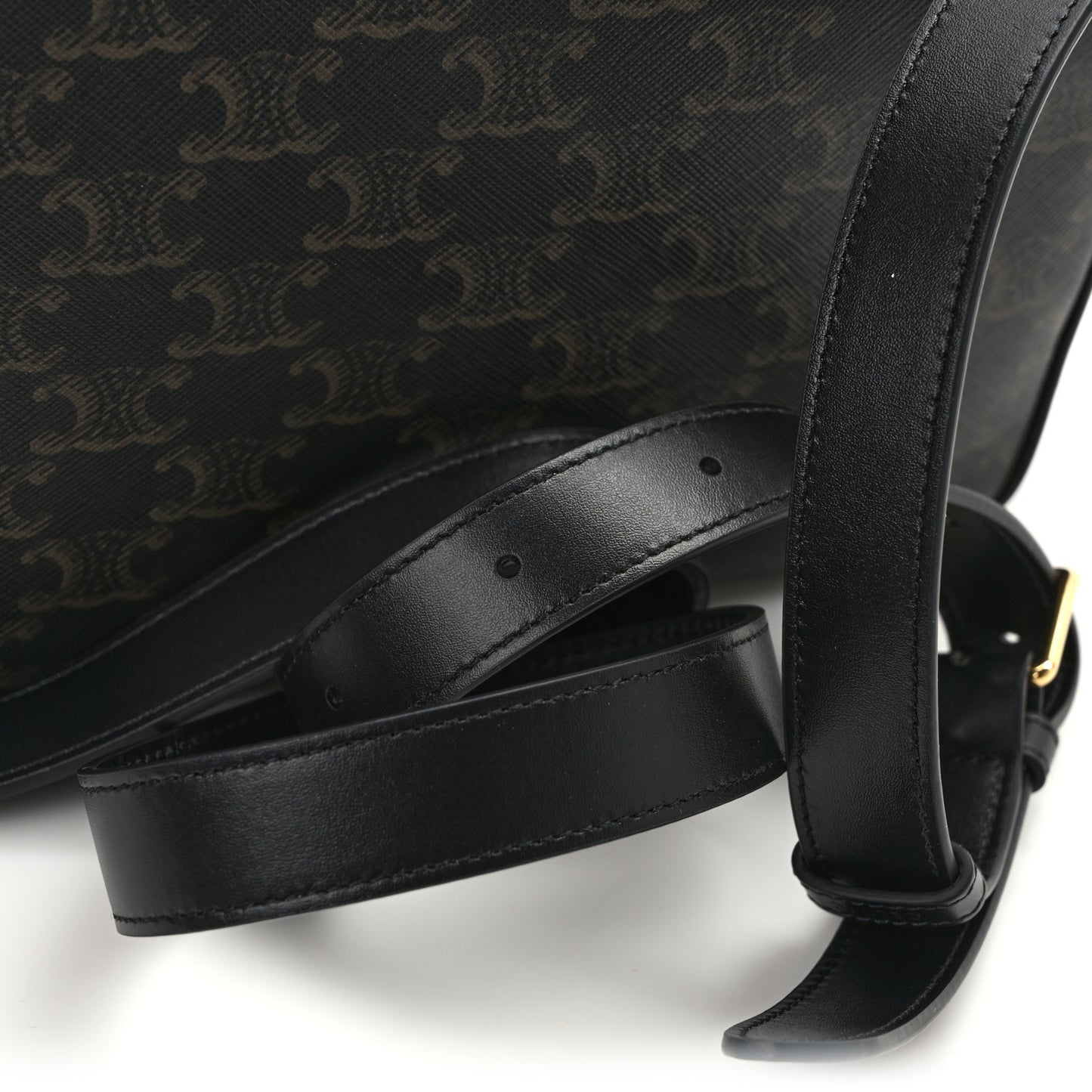 Triomphe Canvas Medium Messenger Bag Black