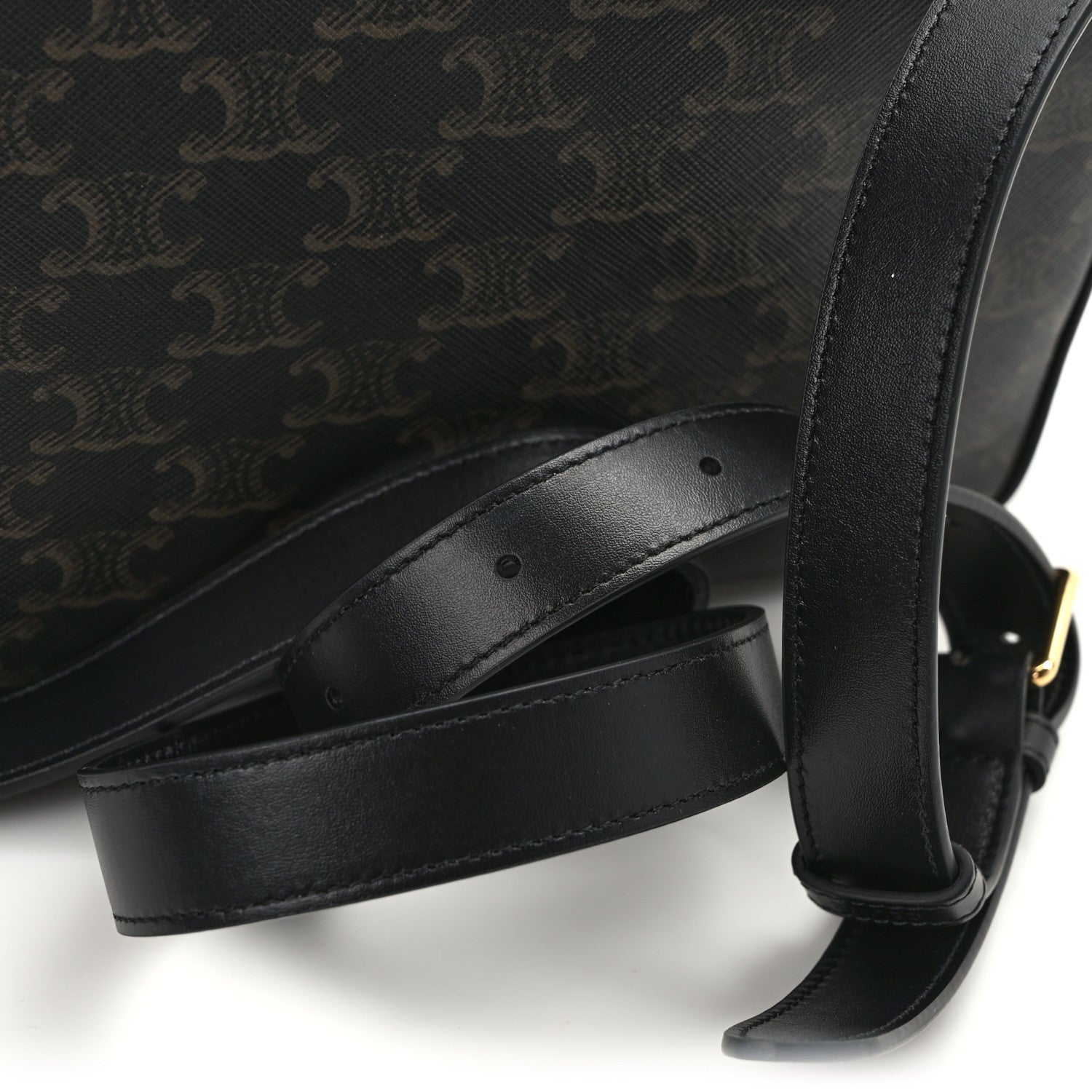 Celine Triomphe Canvas Medium Messenger Bag Black 12 of 13