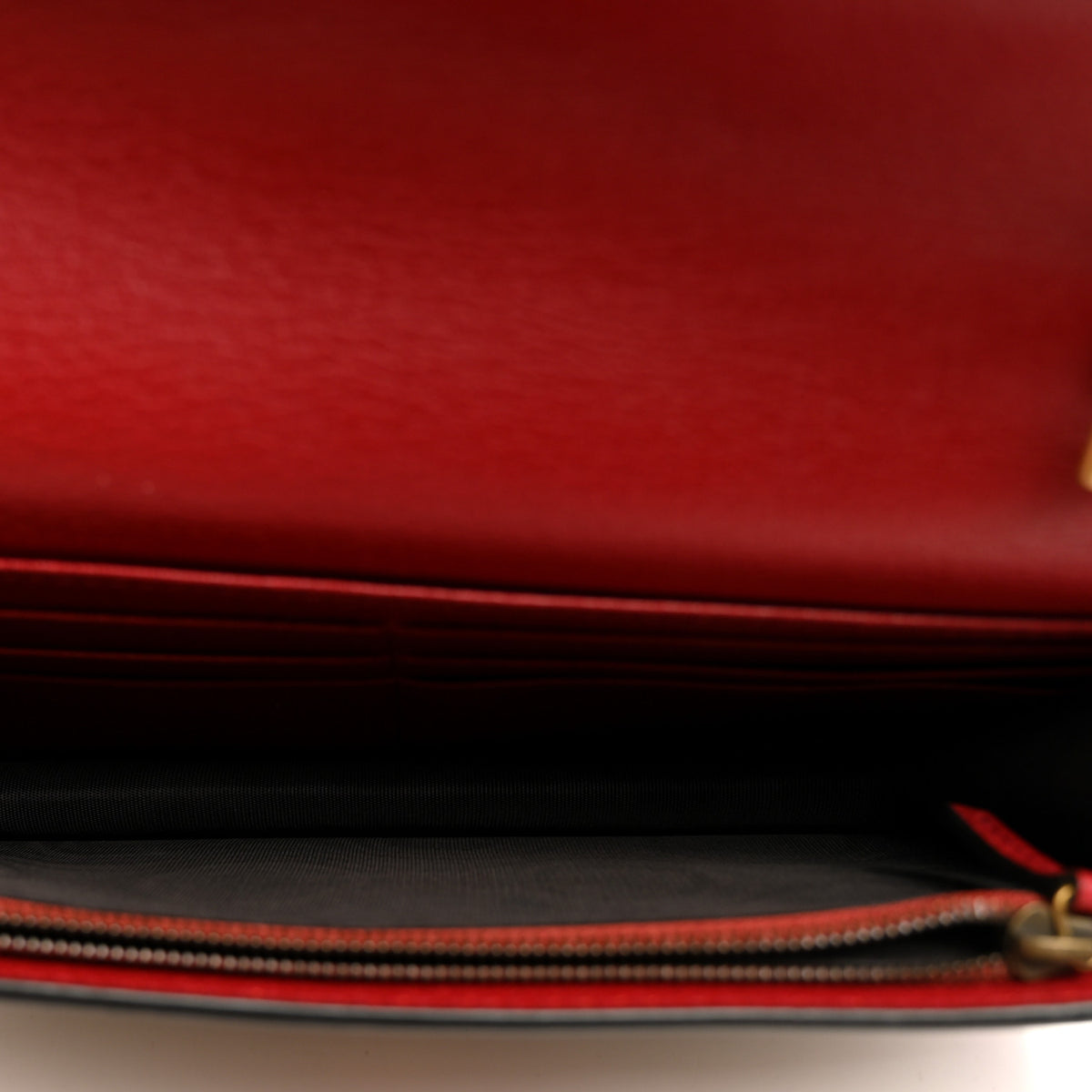 Gucci GG Supreme Monogram Web Queen Margaret Chain Wallet Red 5 of 10