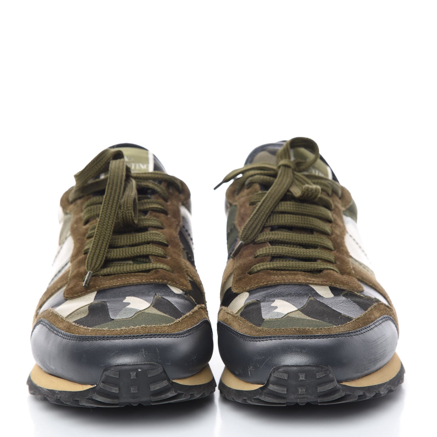 Nappa Suede Camouflage Mens Rockrunner Sneakers 44 Military Green