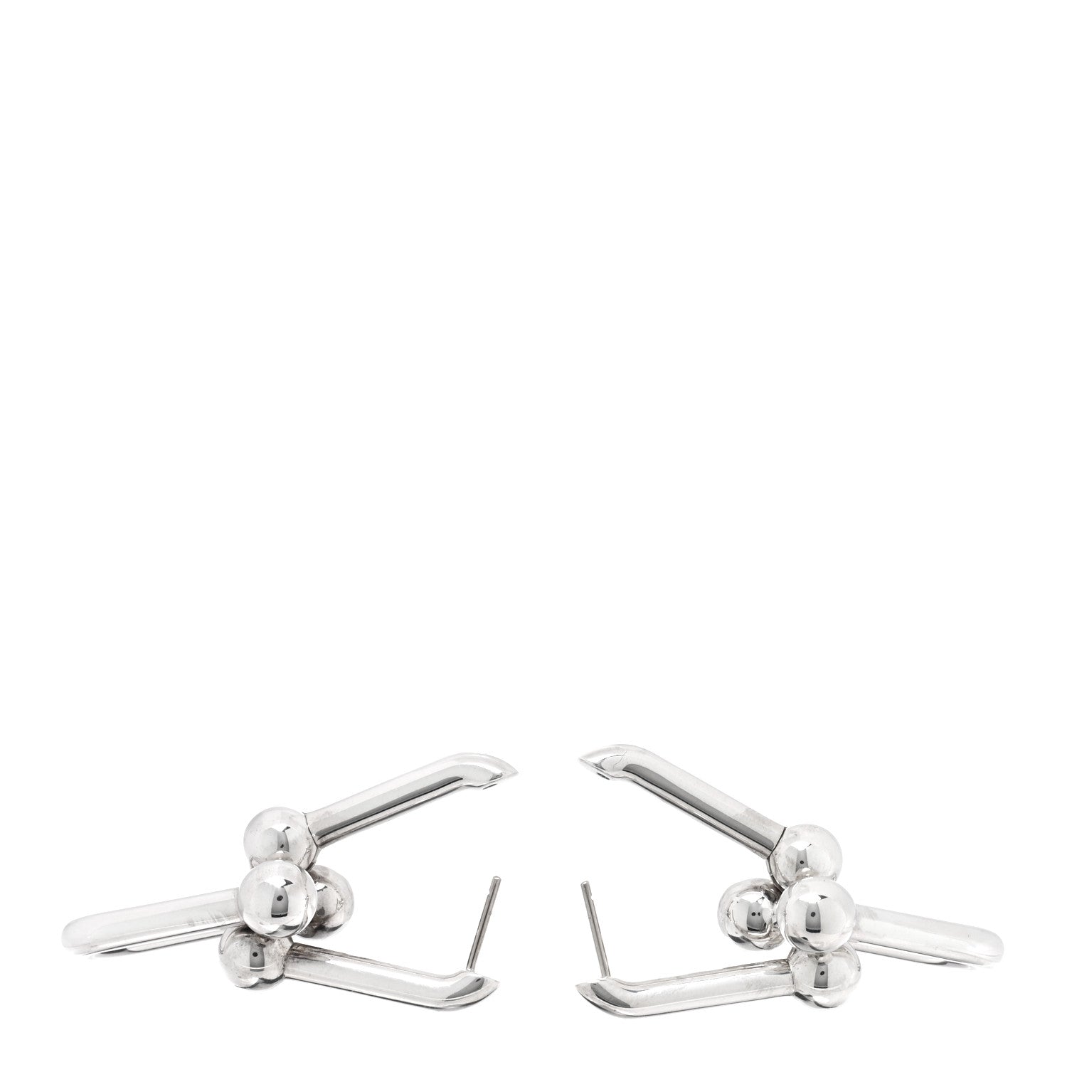 Tiffany Sterling Silver Large HardWear Link Earrings 3 of 5