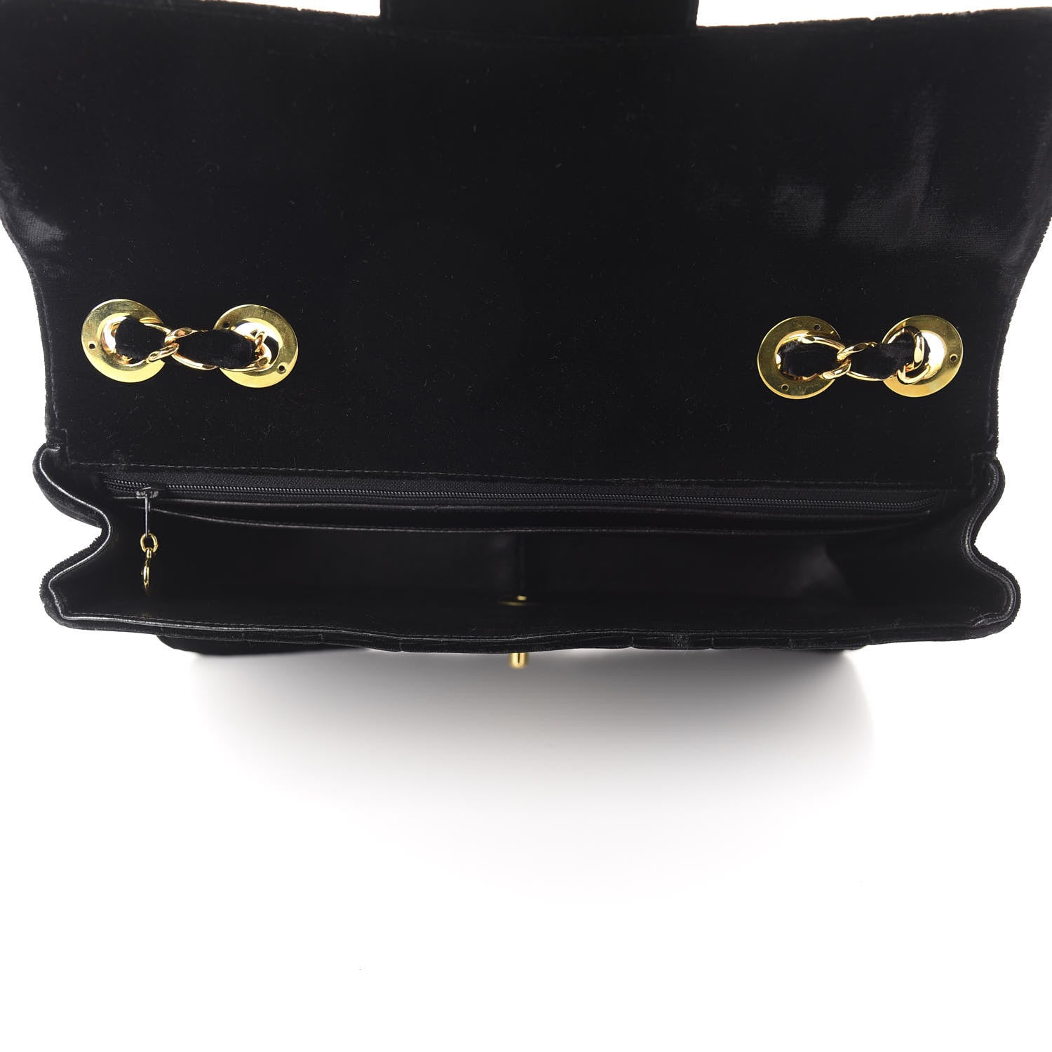 Chanel Velvet Vertical Quilted Jumbo Single Flap Black 5 of 12
