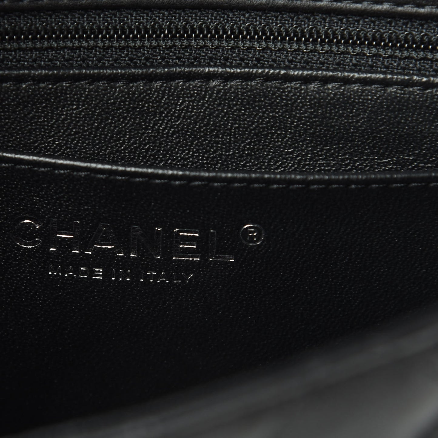 Crumpled Calfskin Quilted Mini Square Flap So Black