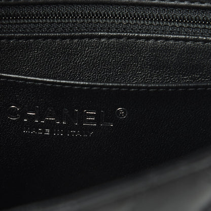 Chanel Crumpled Calfskin Quilted Mini Square Flap So Black 6 of 11