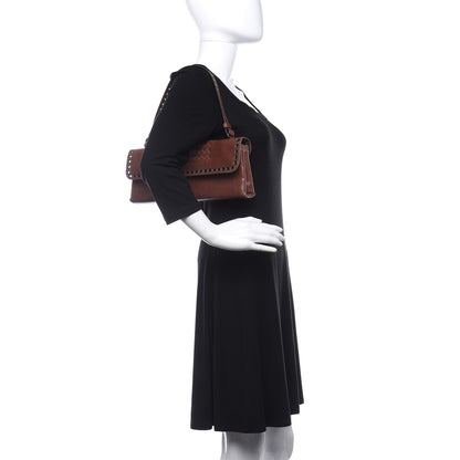 Bottega Veneta Nappa Intrecciato Grommet Flap Shoulder Bag 2 of 8