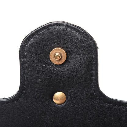 Gucci Calfskin Matelasse Super Mini GG Marmont Shoulder Bag Black 10 of 16