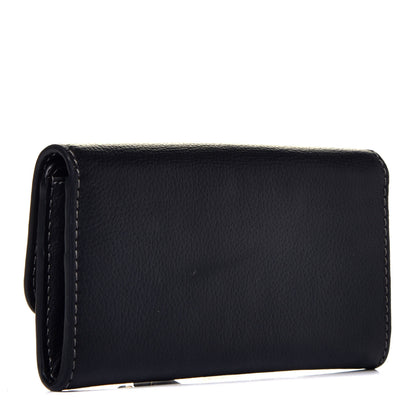 Chloe Calfskin Marcie Continental Flap Wallet Black 3 of 7