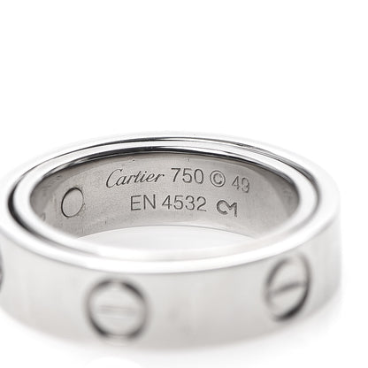 Cartier 18K White Gold 5.5mm Astro LOVE Ring 49 5 4 of 7