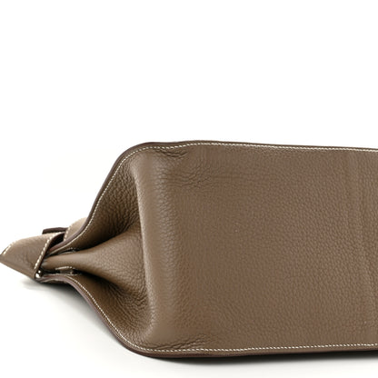 Hermes Taurillon Clemence Jypsiere 34 Etoupe 9 of 12