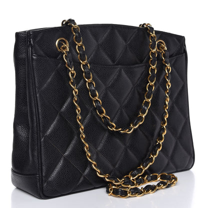 Chanel Caviar Quilted CC Shoulder Bag Black 3 of 8