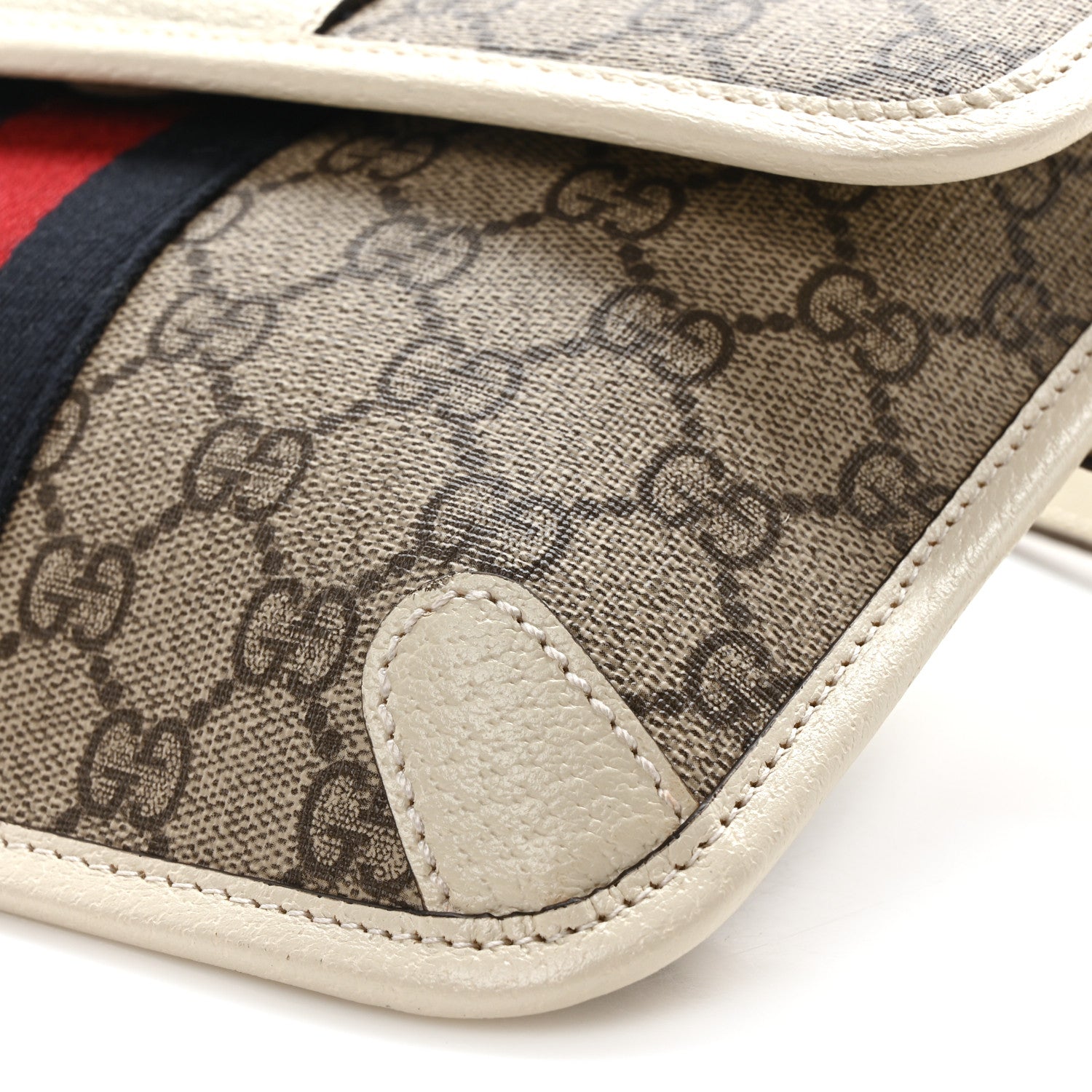Gucci GG Supreme Monogram Web Small Ophidia Belt Bag 85 34 Beige Ebony White 9 of 9