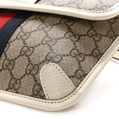 Gucci GG Supreme Monogram Web Small Ophidia Belt Bag 85 34 Beige Ebony White 9 of 9