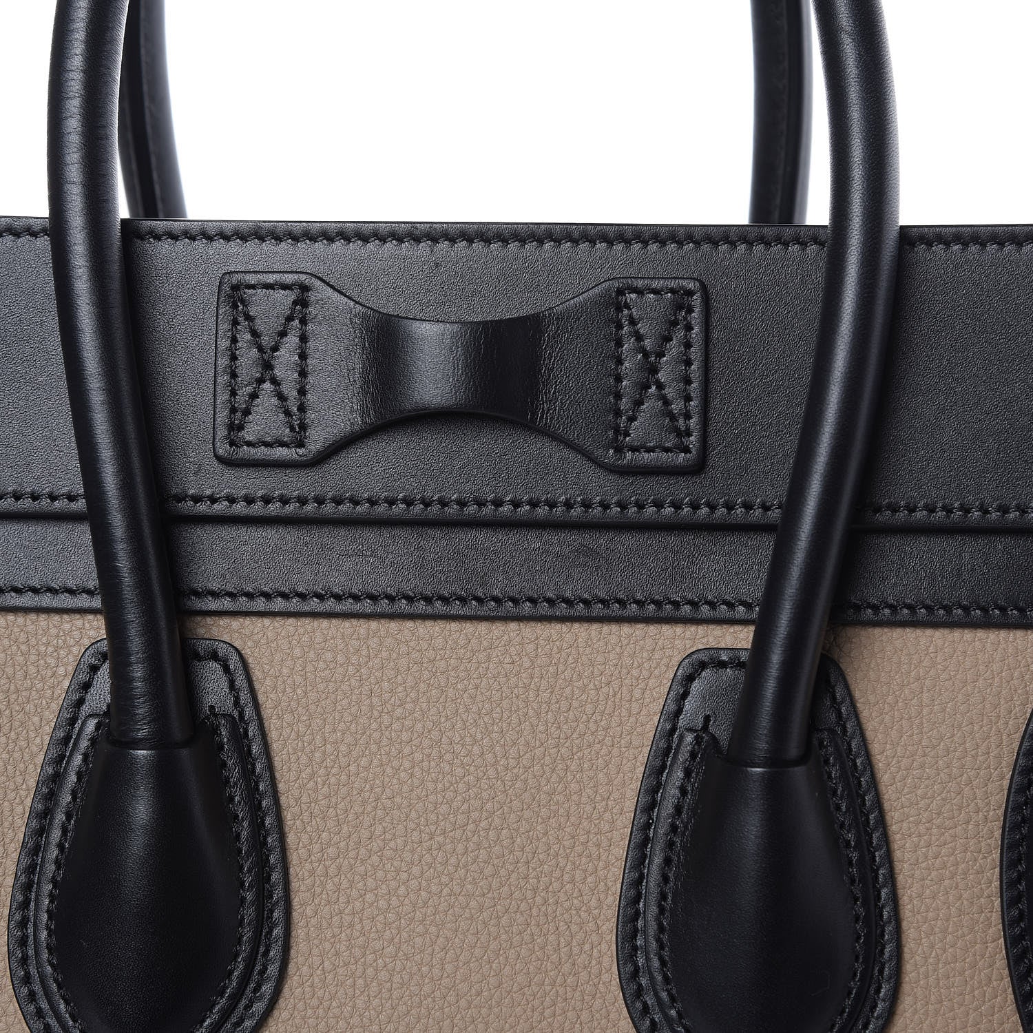 Celine Smooth Calfskin Nubuck Micro Tri-Color Luggage Light Taupe Fox Red 9 of 13