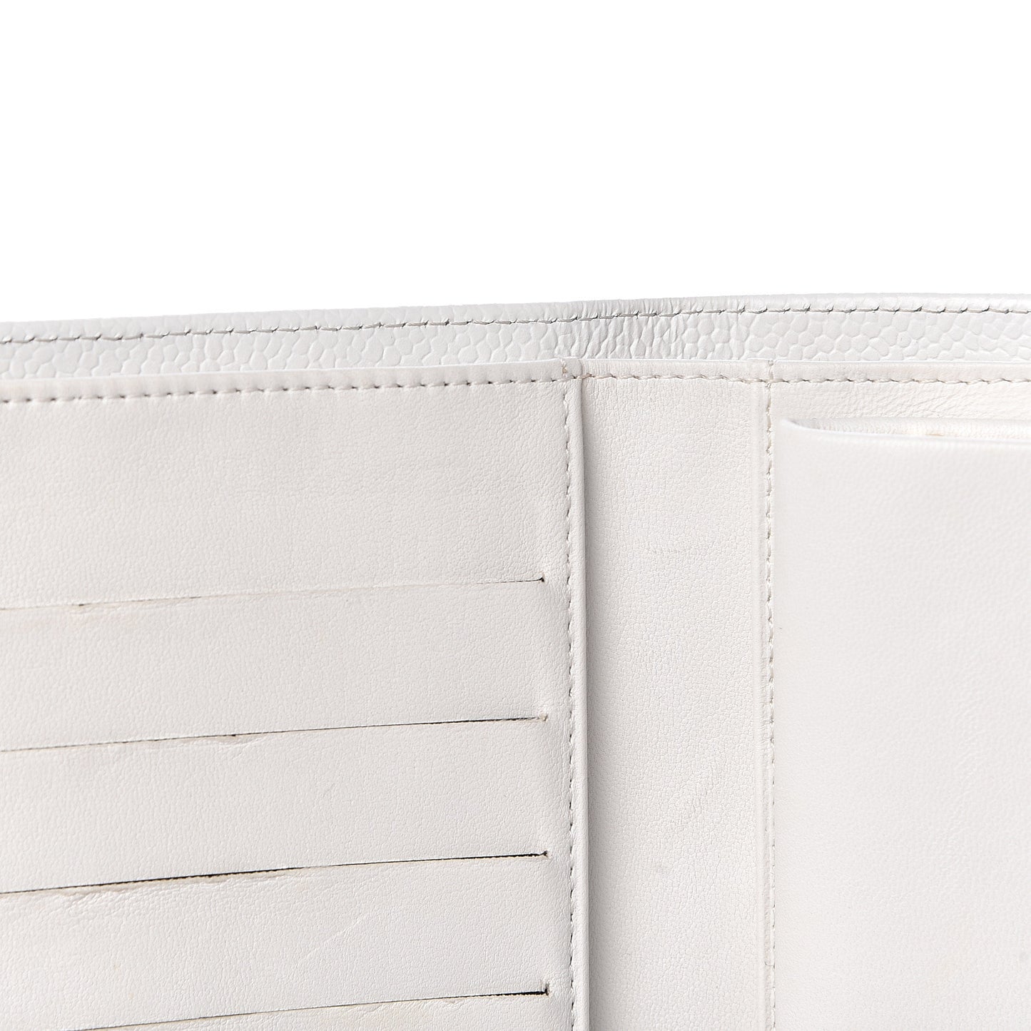 Caviar Timeless CC French Wallet White