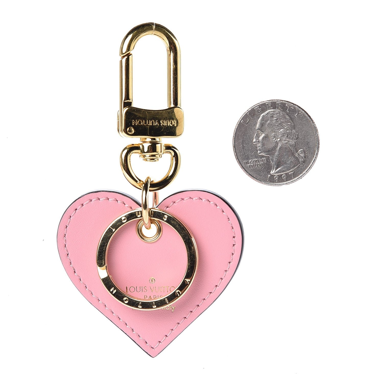 Louis Vuitton Vernis Degrade Love Lock Heart Key Holder Bag Charm Pink White 2 of 4