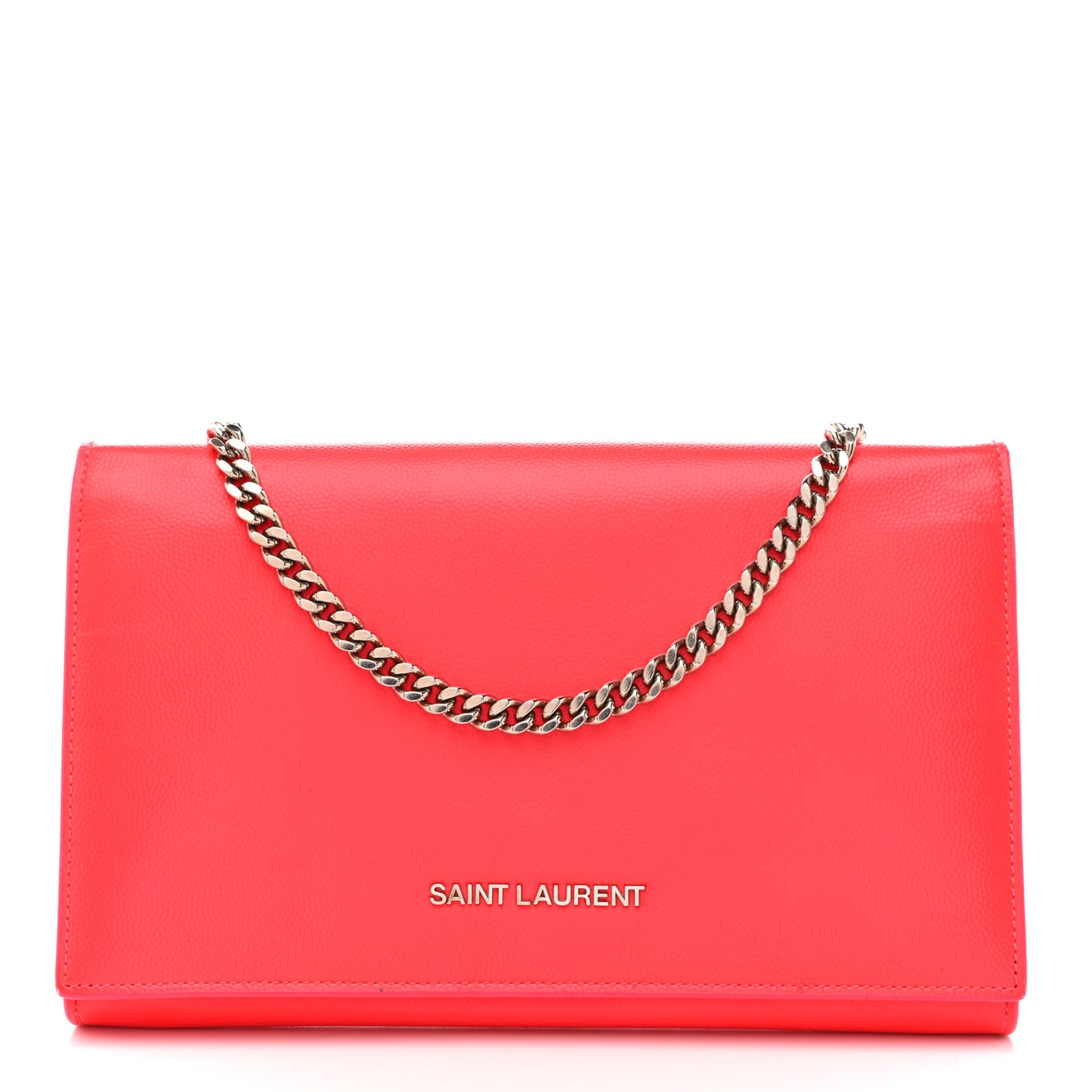 Grain de Poudre Classic Letters Chain Wallet Fuchsia
