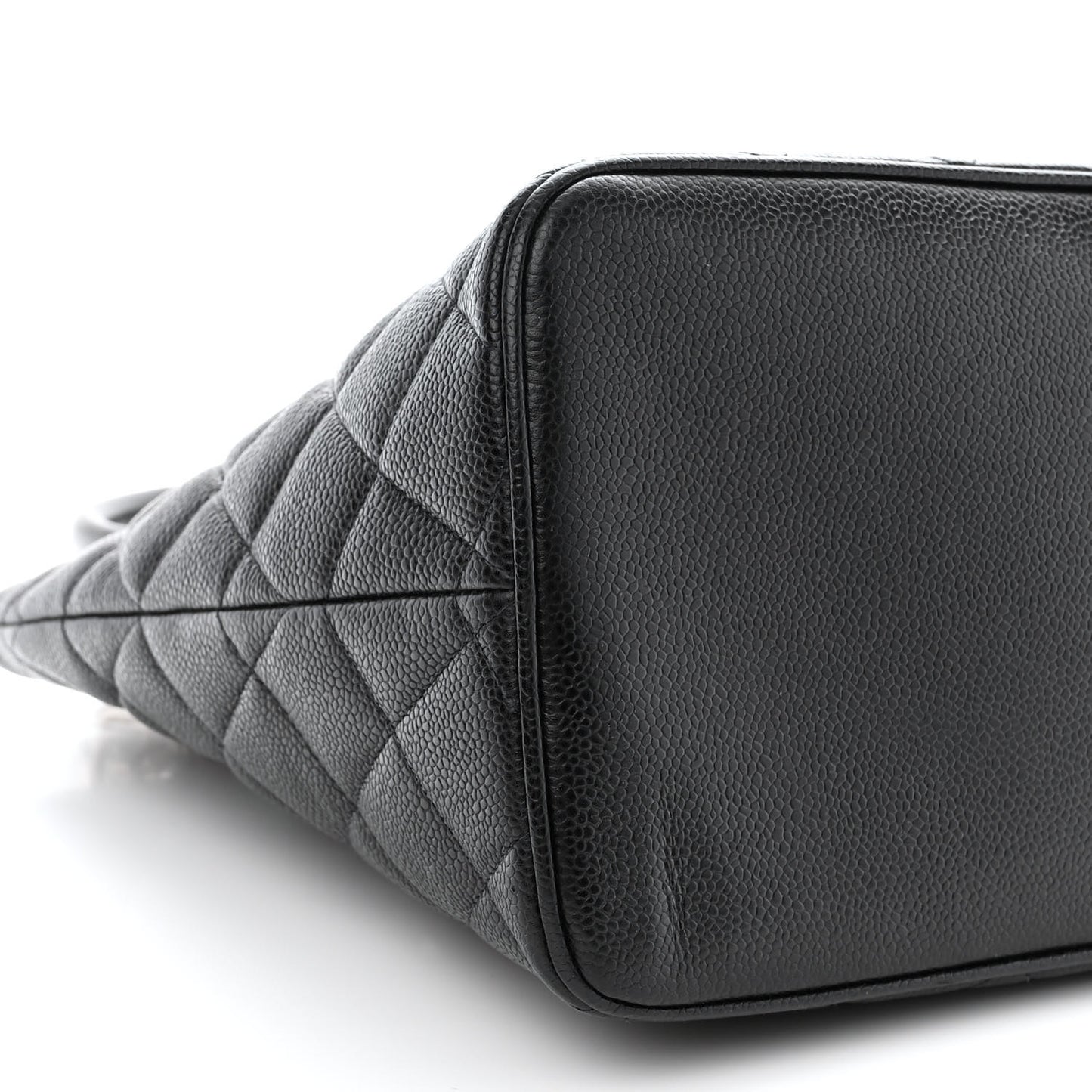 Caviar Quilted Medallion Tote Black