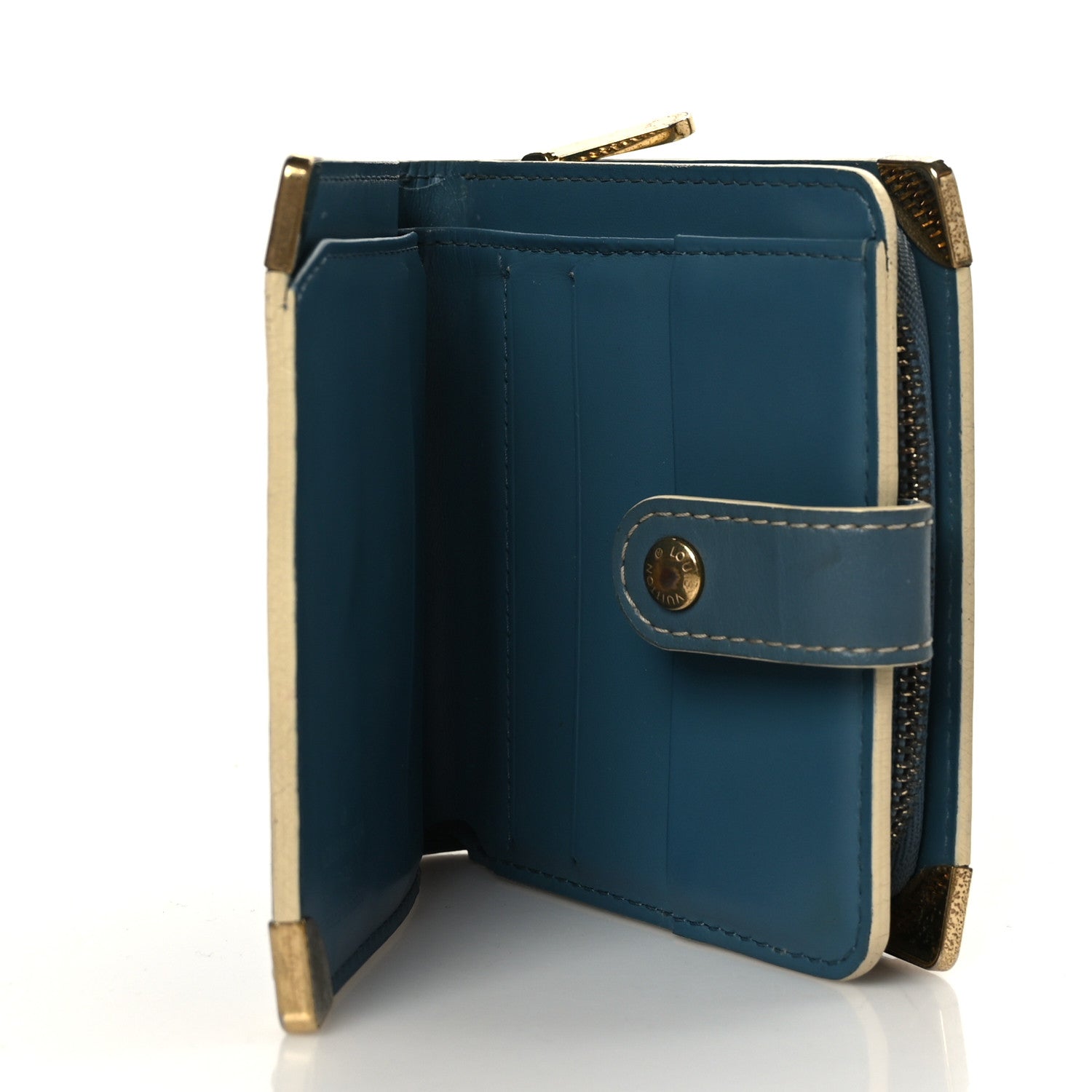 Louis Vuitton Suhali Compact Zipped Wallet Blue 6 of 9