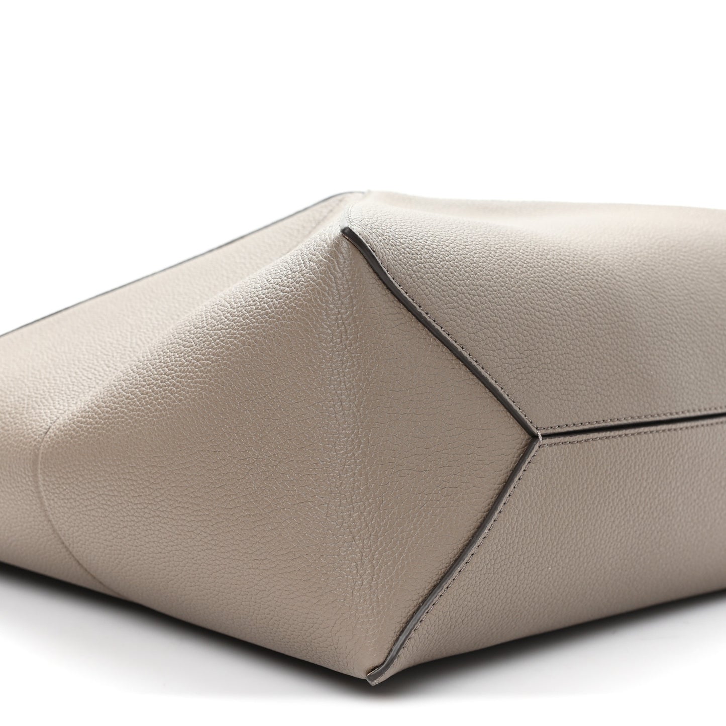 Grained Calfskin Medium Puzzle Fold Tote Taupe