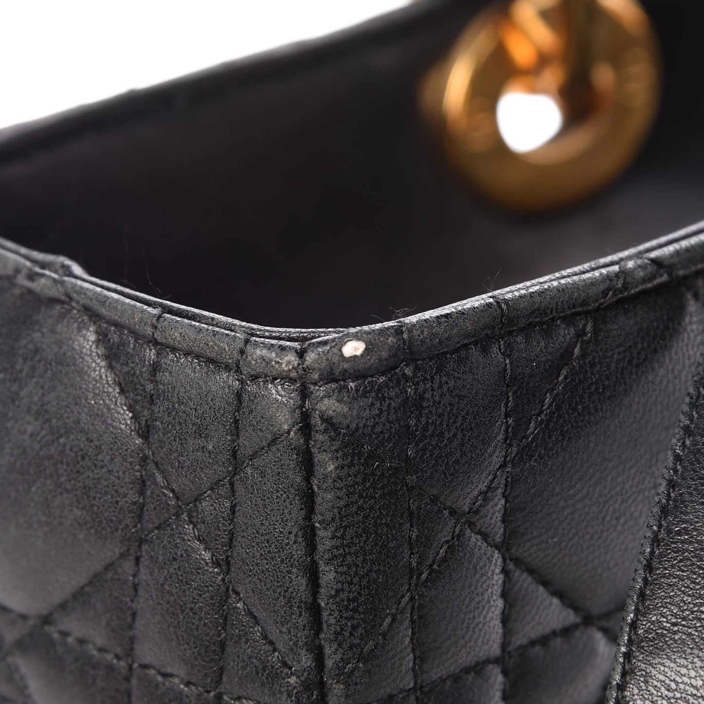Lambskin Cannage Large Lady Dior Black