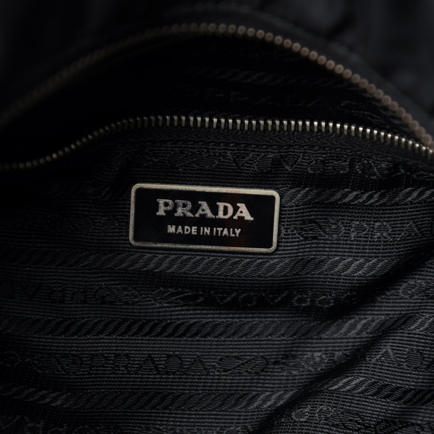 Tessuto Nylon Caflskin Shopping Tote Black