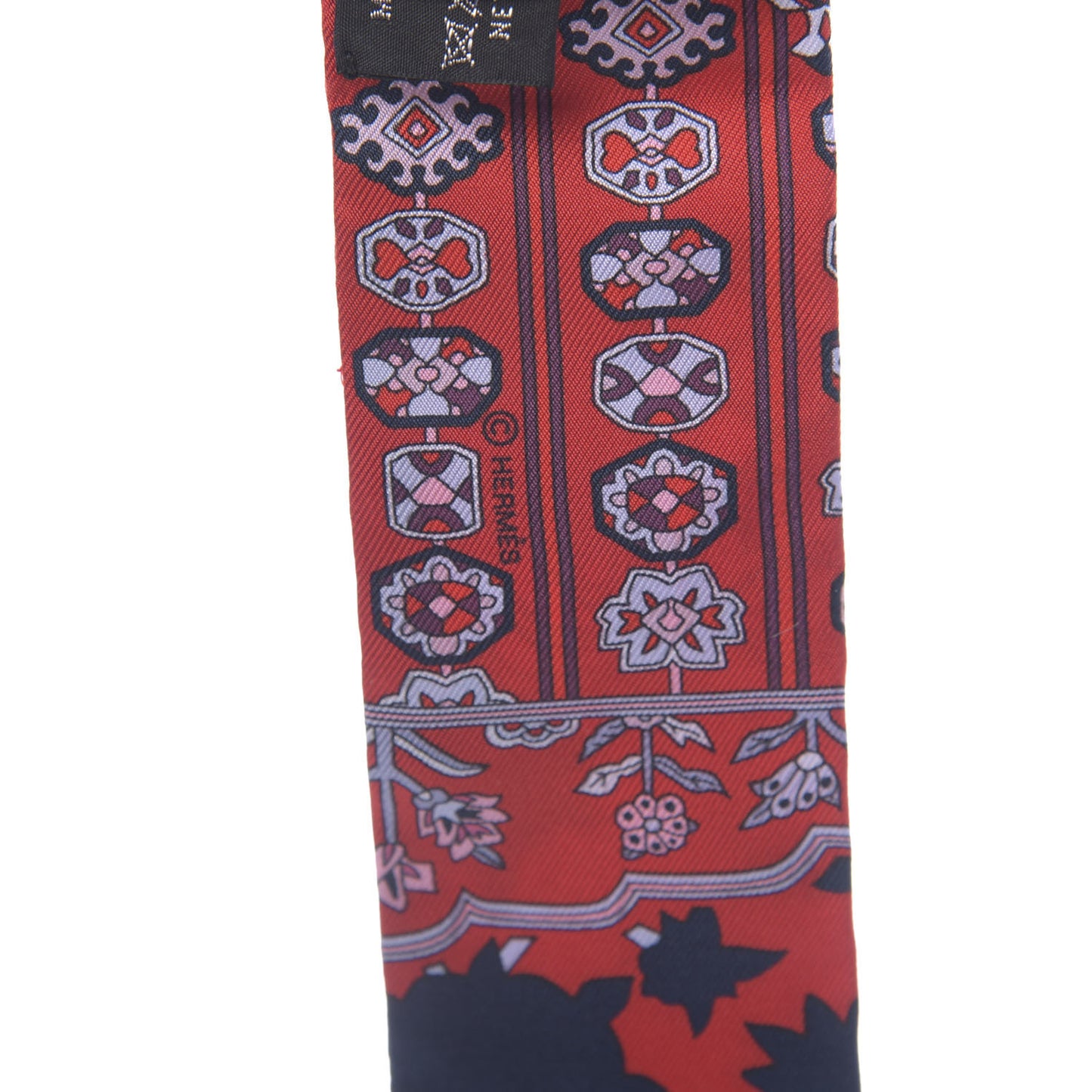 Silk Tapis Persans Twilly Marine Rouge Mauve