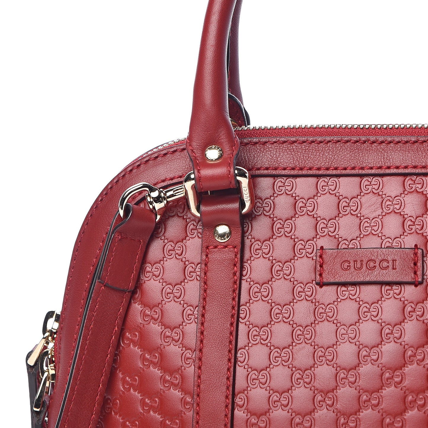 Soft Microguccissima Mini Dome Bag Rosso