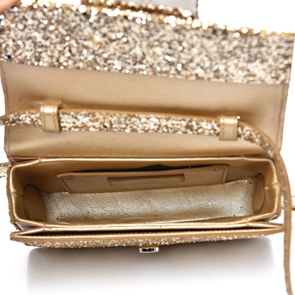 Saint Laurent Glitter Small Lulu Bunny Satchel Gold Silver 4 of 12