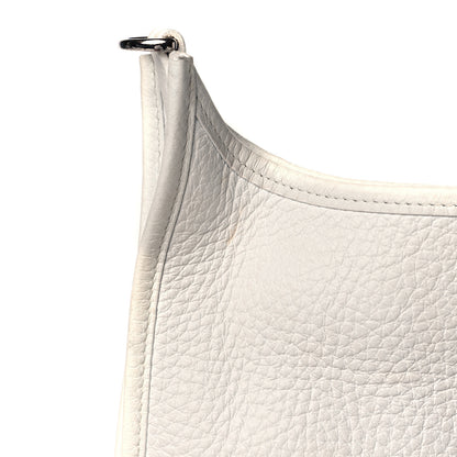 Hermes Taurillon Clemence Evelyne PM White 13 of 14