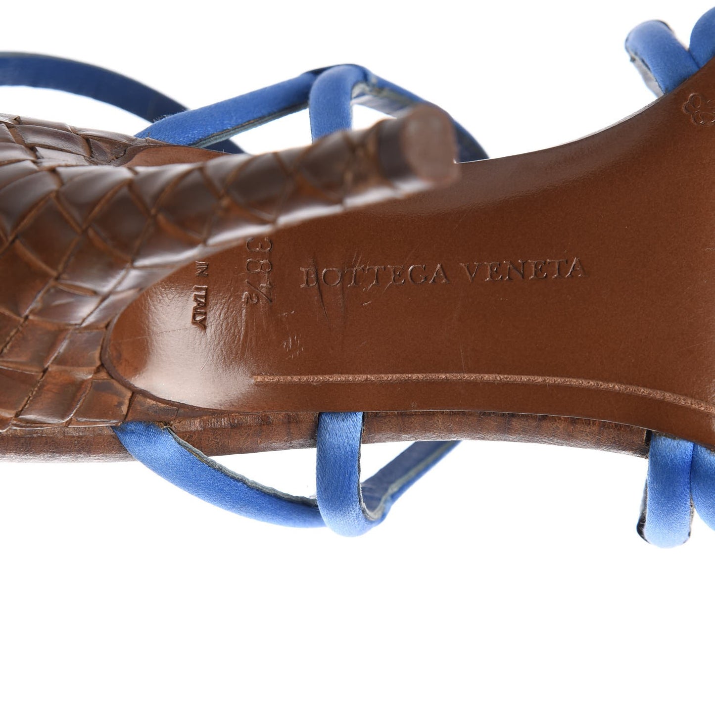 Satin Rope Strappy Sandals 38.5 Ocean