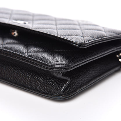 Chanel Caviar Quilted Wallet On Chain WOC Black 10 of 11