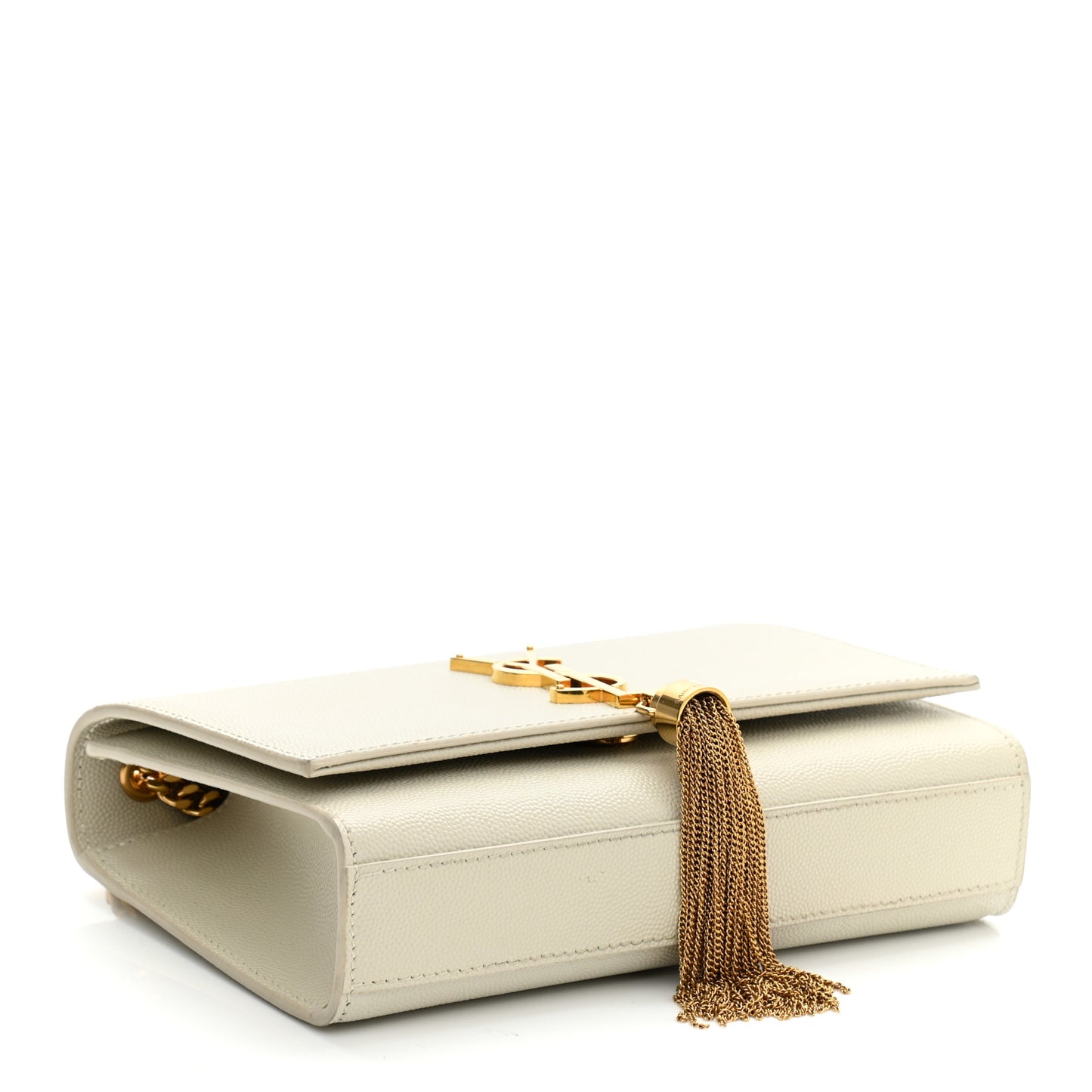 Grain De Poudre Small Classic Monogram Kate Tassel Satchel Crema Soft