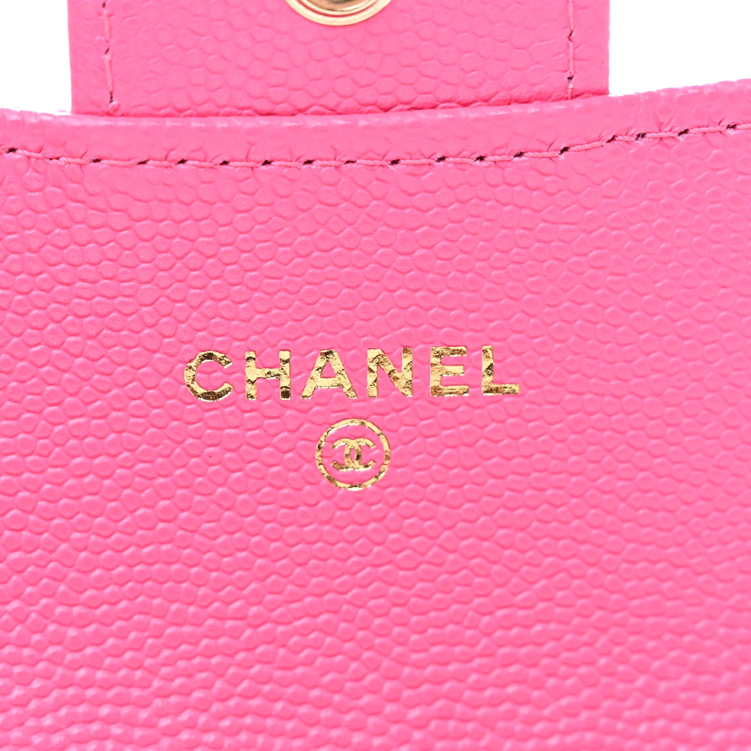 Chanel Caviar Quilted Flap Card Holder Wallet Pink 7 of 7