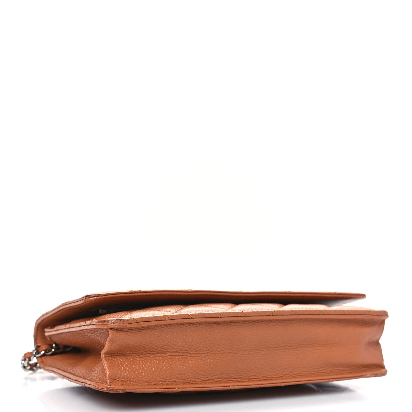 Caviar Quilted Wallet On Chain WOC Light Brown