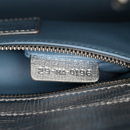 Christian Dior Metallic Grained Calfskin Cannage Small Lucky Badges My Lady Dior Silver 7 of 14