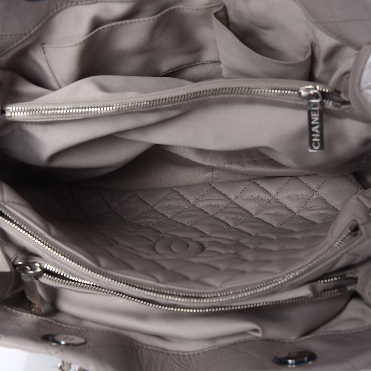 Chanel Calfskin Quilted Large Chic and Soft Shopping Tote Light Beige 6 of 10