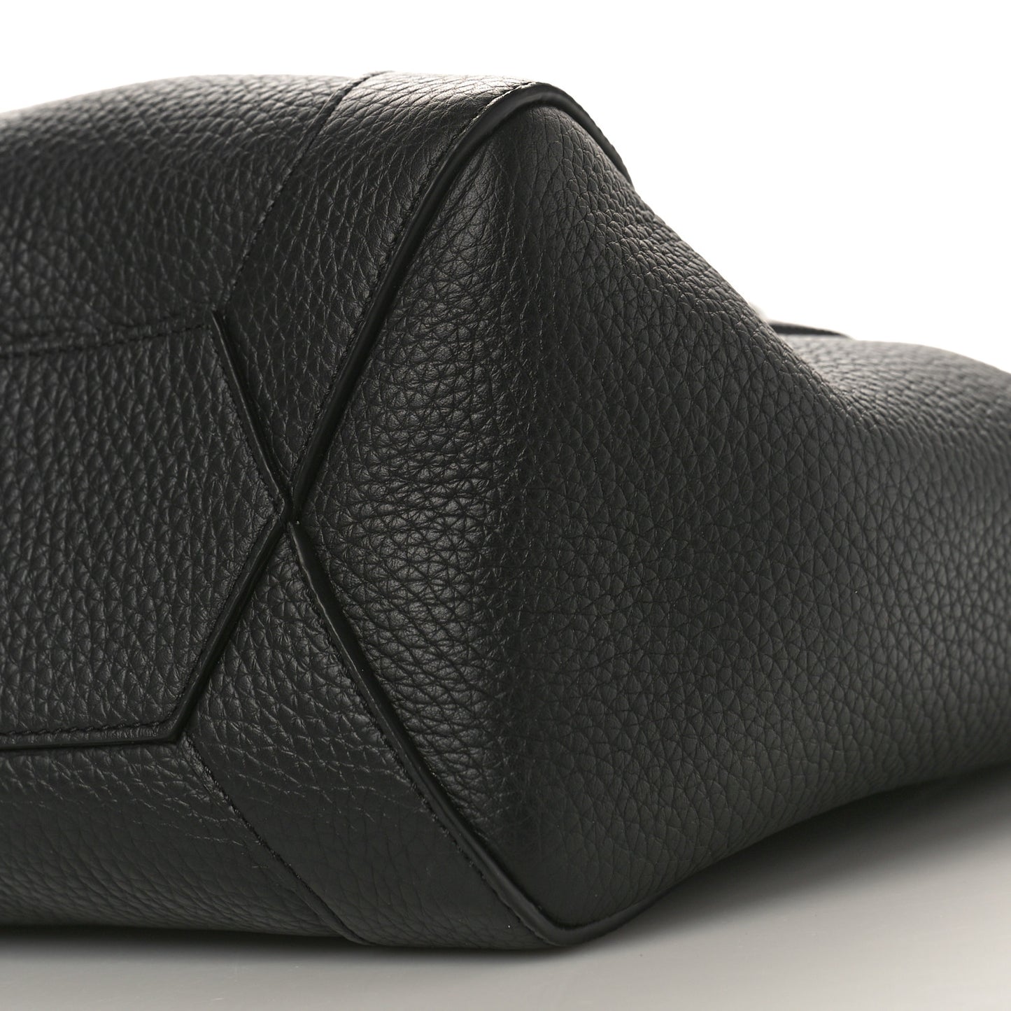 Heavy Grain Calfskin Small Millie Tote Black