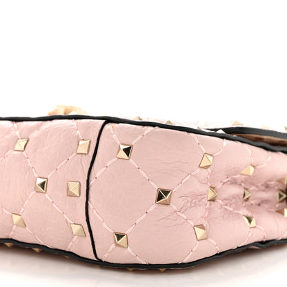 Valentino Garavani Nappa Small Rockstud Spike Shoulder Bag Water Rose 9 of 10