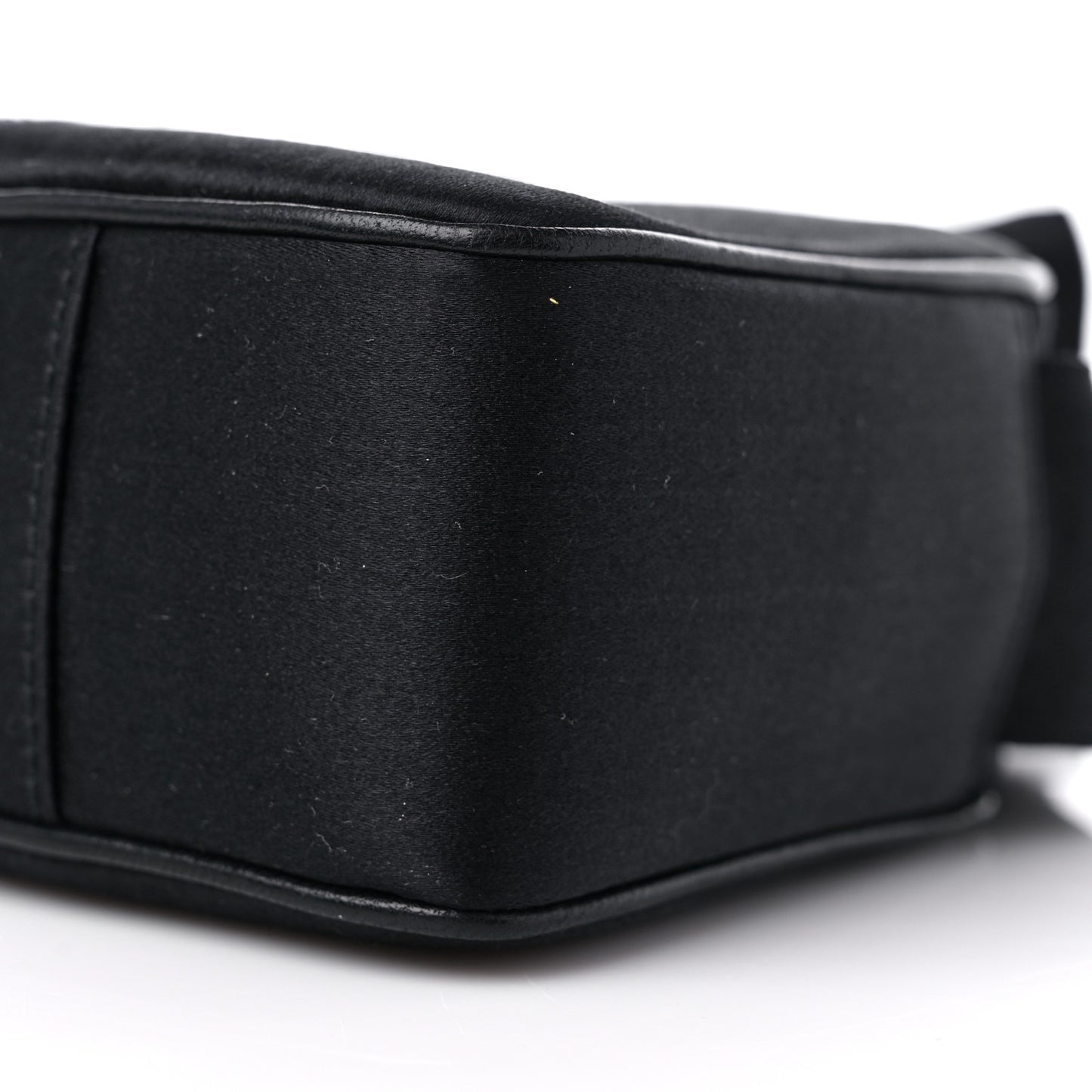 Satin Quilted Camellia Camera Case Black