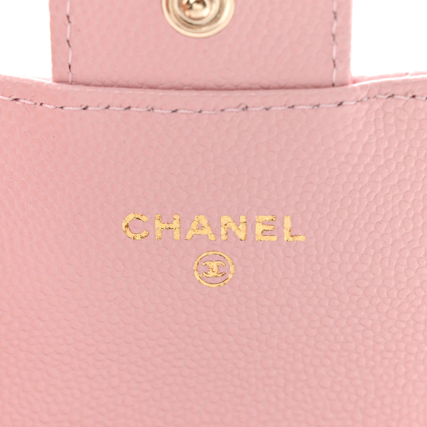 Caviar Quilted Flap Card Holder Wallet Light Pink