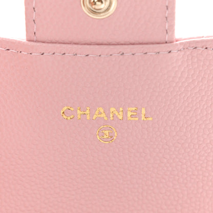 Chanel Caviar Quilted Flap Card Holder Wallet Light Pink 6 of 9